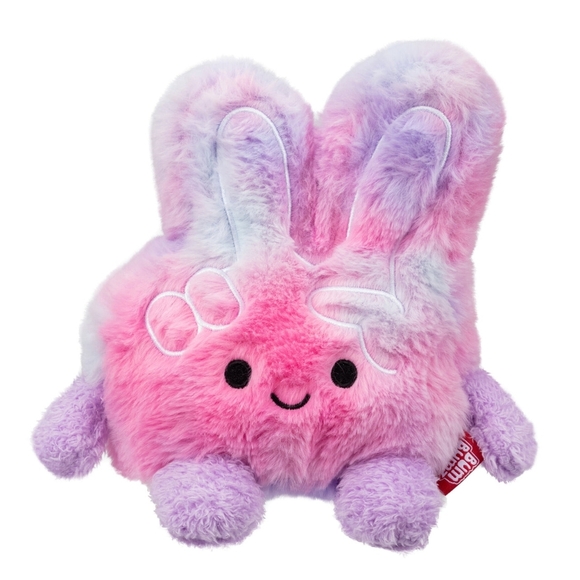 NWT BumBumz Petra The Peace Sign Plush Toy 7.5" Tie Dye GroovyBunz - Picture 1 of 8